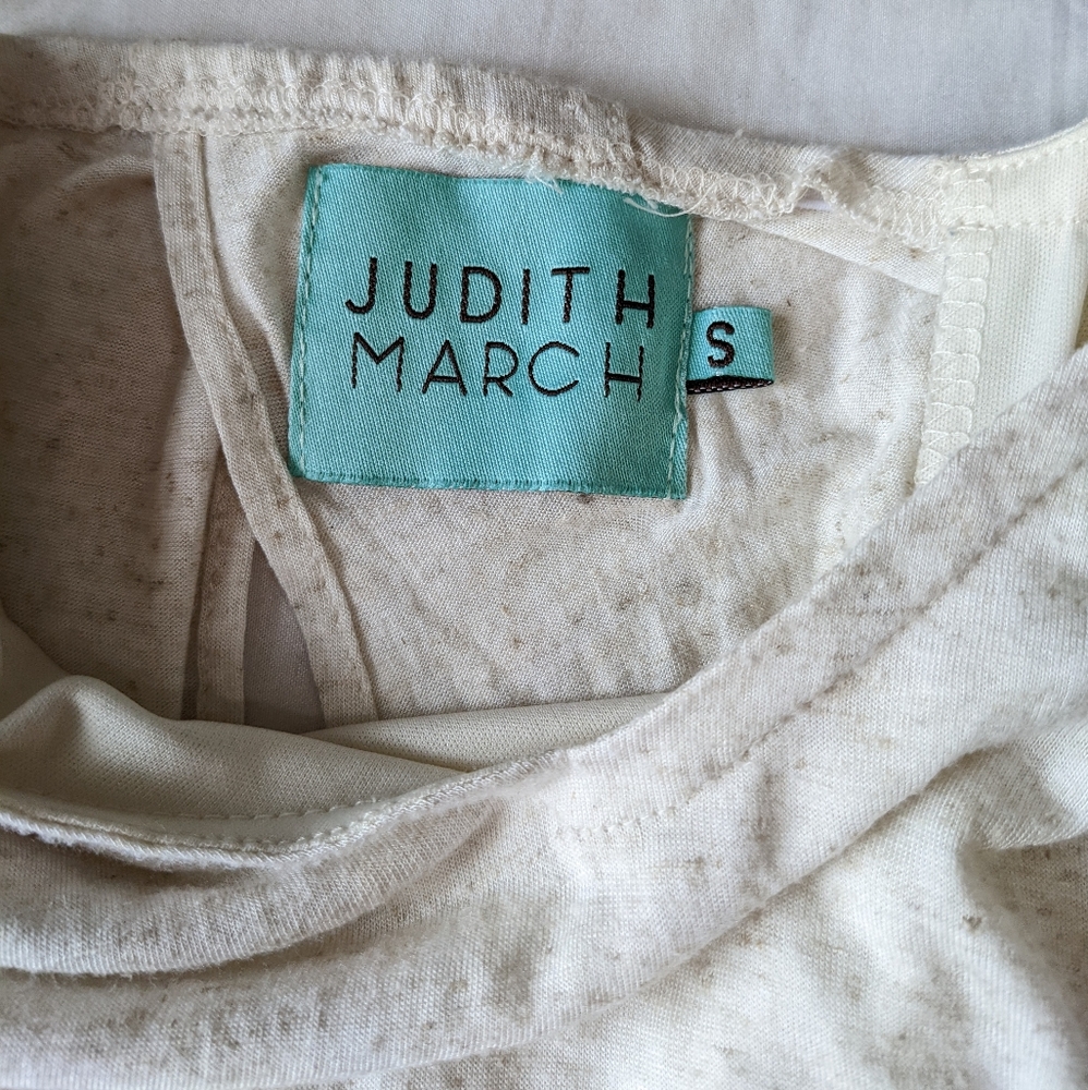 Judith March Linen Blend Spaghetti Strap Romper Tassel Hemline Small - Picture 5 of 11